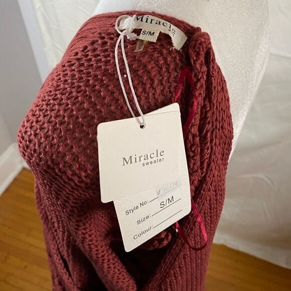 Miracle high low distressed sweater w/ back detail - Picture 7 of 7